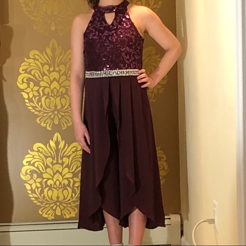 Love Jayne Girls Burgundy Dressy Jumper Size 16